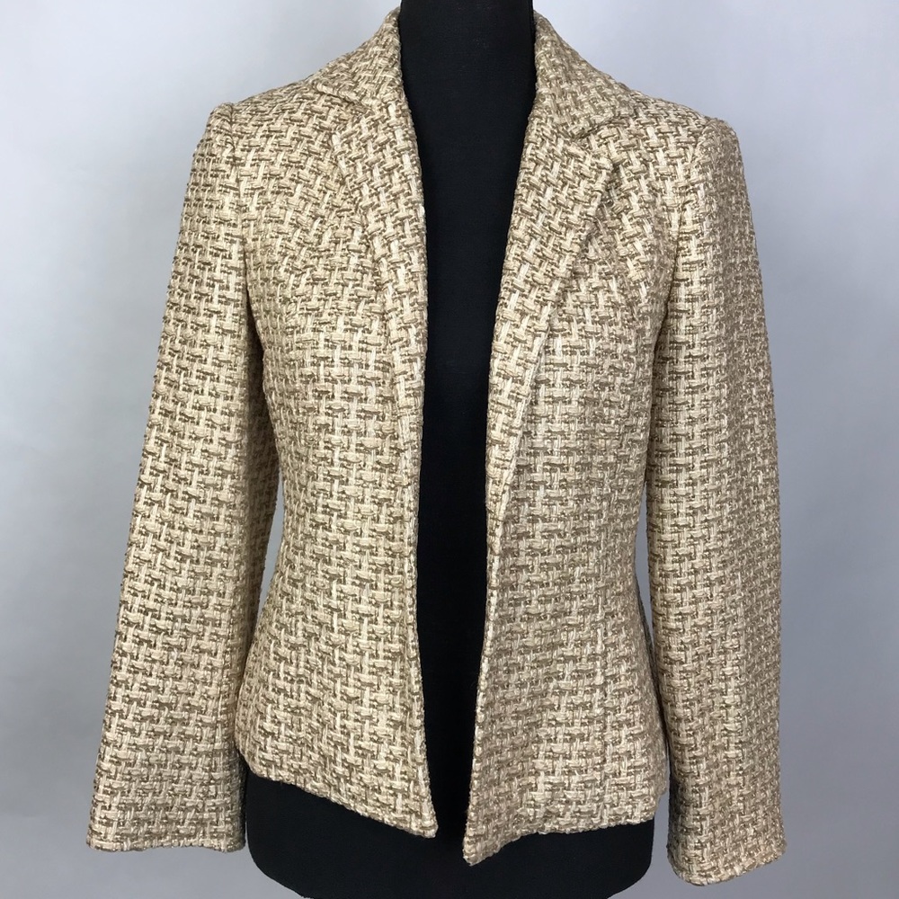 TALBOTS Tweed Woman’s Blazer Career Jacket Size 4
